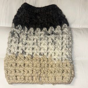 Hand Crafted Chunky Crochet Ombre dog Sweater